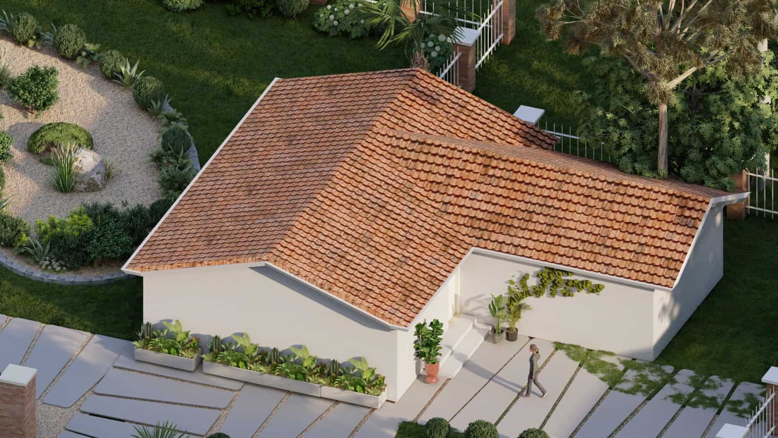 750 Sq Ft House Plans 1 Bedroom - 36x25 L-Shape 1BR/1BA