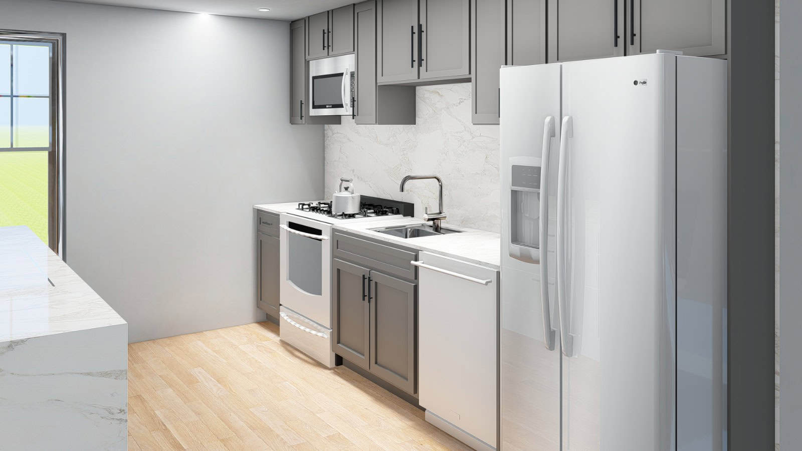 750 Sq Ft House Plans 1 Bedroom - 36x25 L-Shape 1BR/1BA