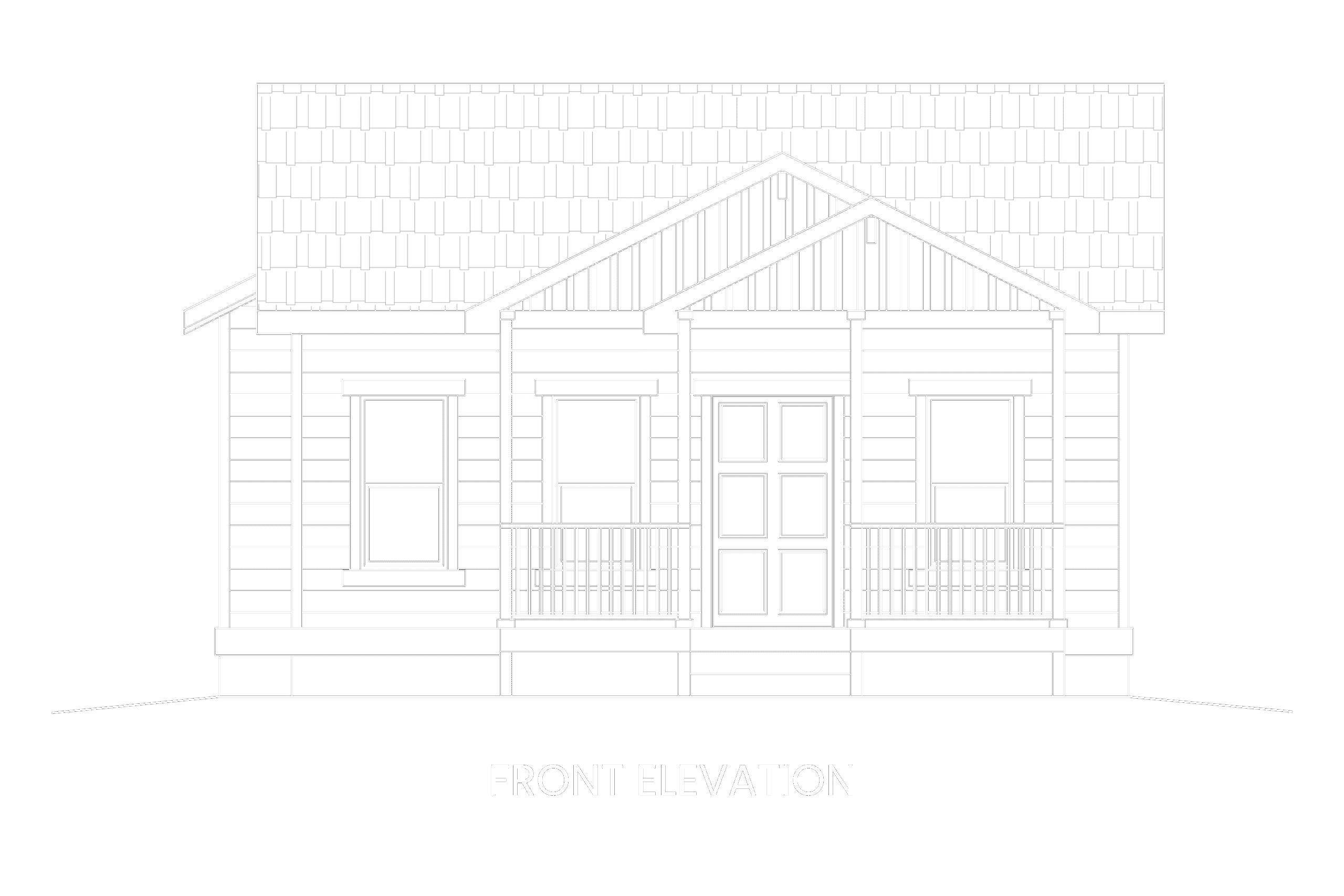 front elevation blueprint Aspen ADU