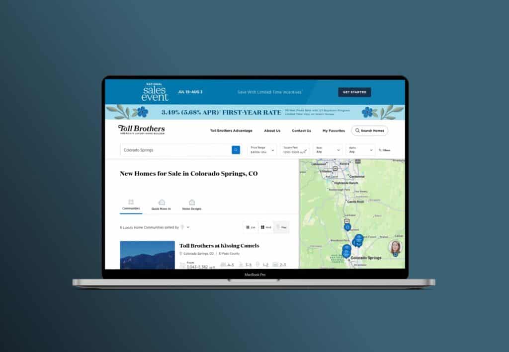 Toll Brothers colorado springs home builders